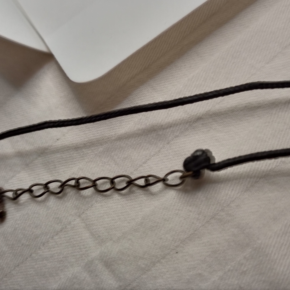 Large teardrop Crystal necklace vintage - Picture 4 of 9